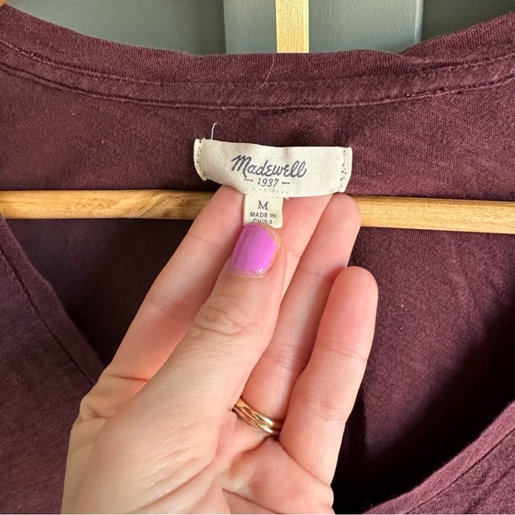 Madewell Maroon V Neck - Picture 3 of 3